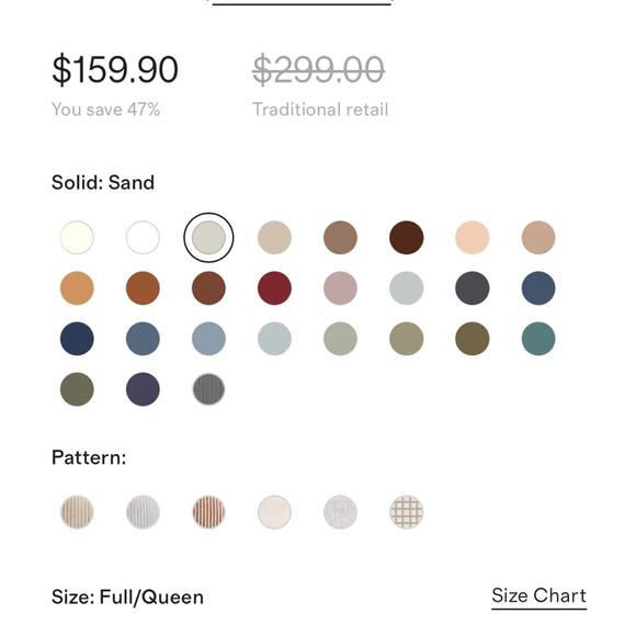 Quince European Linen Duvet Cover Sand Beige Size Queen/Full - Picture 10 of 14